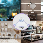 10Pcs Suction Cups Holder without Hooks Removable Heavy Duty with Screw Rod Pads for Wall