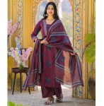 India naiste disainer Kurta Pant Dupatta komplekt Bollywoodi top-tuunika Kurti Salwari &uuml;likonnakleit M vaarika