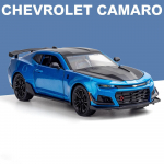 Diecast 1:24 Chevrolet Camaro sulamist sportautomudeli heli ja valgust tagasit&otilde;mmatavat metallist s&otilde;idukimudeli m&auml;nguasju lastele poistele kingitused must