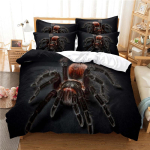 Suur &auml;mblik voodipesu voodikate 3D digitaaltr&uuml;kiga voodipesu moodne disain tekikate voodipesu komplekt voodikomplekt komplekt EU single(135x200cm) black