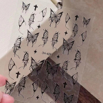 H&otilde;bedane Must Valge Liblikad 3D K&uuml;&uuml;nisekleeps Metallist Liblikas T&auml;ht Ristil&ouml;&ouml;mine Kleepuvad Liugurid M&auml;hised Manik&uuml;&uuml;r Geellakk Kleebised