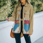 Naiste vaba vabaaja teksajakk Naiste jope pikkade varrukatega must taskutega mantel M