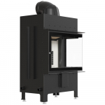Steel fireplace KRATKI LUCY right 12 kW &Oslash; 200 self closing door