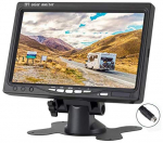 OBEST 7-tolline armatuurile paigaldatav LCD-monitor, 24-12 V, kaugjuhtimispult, otsene toite&uuml;hendus, tagant 7 inches