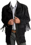 Jakk Mootorratas Biker K&auml;sit&ouml;&ouml; Uus Must Meeste &Auml;&auml;risega Suede Nahast Mantel Retro S must