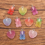 20 tk Mix Suurus V&auml;rvilised Karus&uuml;damed Amuletid Vaigust Kabo&scaron;onid Glitter Kummikommid Kaelakee V&otilde;tmehoidja Ripats DIY valmistamise tarvikud Mixed