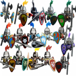 Keskaja S&otilde;jaline Rooma S&otilde;ja Tegevusfiguurid Armee Figuurid Ehitusklotsid Kiiver Relvad Tarvikud Lastele M&auml;nguasjade Kingitused