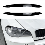 2x Esitulede Kulmukarvad Silmalau Kate L&auml;ikiv Must BMW X5 E70 2008-2013 jaoks
