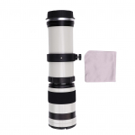 420 800mm F8.3 telefoto suumobjektiiv sobib EF EF S kinnitusega kaameratele manuaalse fookusega kaameraobjektiiv alumiiniumisulamist optiline klaas valge