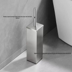 Roostevabast terasest seinakinnitusega WC-pintsli komplekt kaanega - L&otilde;hnakindel vannitoa puhastust&ouml;&ouml;riist