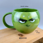 Grinchi j&otilde;ulukingitused: Roheliste juustega koletis keraamiline kruus, Roheliste juustega koletis kohvitass, Grinch veetass 301-400ml green