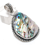 Natural Abalone Shell Gemstone 925 Sterling Silver Jewelry Pendant 1.89 b8j62
