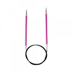 KnitPro KNIT PRO 120 cm x 2,50 mm Aluminium fixe aiguilles &agrave; tricoter circulaires-Zing-Rouge - KP47183