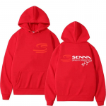 2025 Moodne Meeste Kapuutsikas Casual Ayrton Senna Brasiilia Vormel 1 Legendaarne Muster Kapuutsikas &Uuml;le suurusega Hingav Dressipluus S