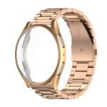 TPU &uuml;mbris + Rihm Samsung Galaxy Watch 7/6/5/4 40mm 44mm jaoks Roostevabast terasest k&auml;ev&otilde;ru Kell 6Classic 43mm 47mm Metallist rihm Kaanega Galaxy 5 4 44mm roosa kuldne v&auml;rv
