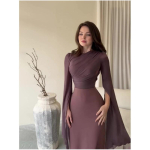 Naiste Kevad/Suvi Spleissitud Kitsas Pikk Kleit Laia Varrukaga 2XL black