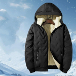 Meeste kapuutsiga Parka vabaaja mantlid meestele s&uuml;gistalvine soe tuulekindel polsterdatud jope v&auml;lisuusatamine fliisvooder Parkas meestele 8XL must