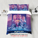 KPOP deemonik&uuml;tid Voodipesukomplekt Suurus Queen King EL &Uuml;hekordne Tekikate Tekikate Komplektid Padjap&uuml;&uuml;ridega T&uuml;drukute S&uuml;nnip&auml;evaks EU Single(135x200cm)