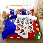 2024 Uus Countryball Polandballs Voodipesukomplekt &Uuml;heinimese Twin T&auml;is Queen King Suuruses Voodikomplekt T&auml;iskasvanu Laste Magamistoa Tekikoti Komplektid Multifilm 70x133cm 2pcs