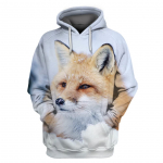 Animal Fox kapuutsiga meeste naiste mood, 3D-prindiga dressipluus, vabaaja &uuml;lisuur pullover, hip-hop Harajuku paari t&auml;navar&otilde;ivad, kapuutsid L
