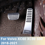 Volvo XC60 XC90 S90 V90 2018 jaoks &ndash; roostevabast terasest auto gaasipedaali k&uuml;tusepedaal piduri jalatoe pedaalide katte tarvikud S90 2017-2021 1pcs