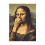 Naljakas Mona Lisa vannitoamaali plakat, Mona Lisa &otilde;limaali l&otilde;uendile seinapilt, vannitoa seinakaunistuseks m&otilde;eldud plakat 30x40cm
