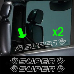 2 tk Super V8 aknaga veoautode kleebised mis tahes veoautodele 56cmWx7cmH 2Pcs m&uuml;ndi