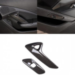 Carbon Style Interior Door Handle molding Cover Trims for Corvette C7 2014-2018