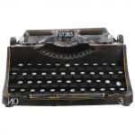 1 tk manuaalne kirjutusmasina printer k&auml;sit&ouml;&ouml;mudel sepistatud raud vintage kaunistused retro lauafiguur kontor kodu baar kohvik &otilde;pperuum 31X30cm must