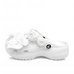 Crocs Classic Platform Clog Aoyama Camellia Lihtne ja mitmek&uuml;lgne Moetrend Vabaaja augudega kingad Naiste Valge 38-39 valge