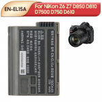 Laetav liitiumaku Nikon Z6 Z7 Z5 D850 D810 D7500 D750 D610 D500 D780 D7200 EN-EL15a kaamerapatarei jaoks