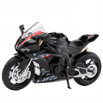 1/12 BMW S1000RR HP4 Race Sulamist &Uuml;lemine Luksuslik Spordimootorratta Mudel Diecasts Metallist Teev&otilde;istlusmootorratta Mudel Heli Valgus Laste Kingitus must