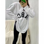 Paksustatud sametist t&auml;hed U-kujulise kraega pikkade varrukatega T-s&auml;rk naistele s&uuml;gisel ja talvel Uuendatud mugav l&otilde;ige ja mitmek&uuml;lgne kitsas kumer all&auml;&auml;r XXL