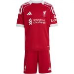 Adidas Vabaaja Spordidress Jalgpall SS25 Liverpool FC 25/26 Kodum&auml;ngu Mini Komplekt Lastele AEROREADY Seeria Mugav Mood Nahas&otilde;bralik 2-osaline Komplekt JV6442 104