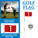 Golfi lippmast 6 jalga Golfilipp ja korv hoovi jaoks Pro Eemaldatav golfiaugu korv ja lipp s&otilde;iduplatsi tagaaia uuendamiseks 5 disaini &uuml;hendustega One Size