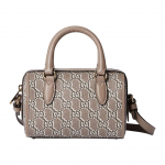 Gucci Eemaldatav &Otilde;larihm T&otilde;mblukuga Sulgemine Nahast &Auml;&auml;ris Mini &Otilde;la-Crossbody Kott Naiste kotid Hall Pruun 795054-FADM0-9551 Gift Set(Basic Set+Box+Shopping Bag)
