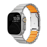 Titaanist Silikoonist Magnetiline Rihm Apple Watch Ultra 3/2/1 49mm Seeriale 11 10 46mm Metallist Rihm Iwatch 9 8 7 45mm 6 SE 5 44mm 44/45/46/49mm oranž/hall