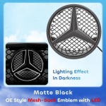 Auto esiv&otilde;re embleem T&auml;he m&auml;rk 3D Peegel OE stiil Tasane pind Mercedes Benz W245 W204 X204 B180 B200 B250 C280 C300 C350 jaoks