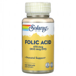 Solaray, foolhape, 470 mcg, 100 k&ouml;&ouml;giviljakapslit (470 mcg kapsli kohta)