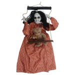 Hirmutavad Halloweeni kaunistused Heliaktiveeritav Kiikuv Kummituslik Nukk Valgustusega Silmadega Aeda, Hoovi, Siseruumidesse ja V&auml;litingimustesse 1 black