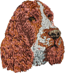 English Springer Spaniel - dog-shaped patch, embroidered patch, unique decoration for Art-Dog backpack kirjud v&auml;rv