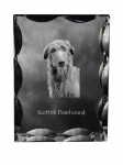 Deerhound, Scottish Deerhound - crystal with a picture of a dog, glass statuette with a picture, unique frame with a picture from Art-Dog brand puhas