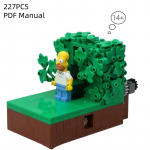 LAOS MOC 227TK ehitusklotsi Homer p&otilde;&otilde;sasse kandmas DIY tellistest kaunistus Laste m&auml;nguasjad J&otilde;ulu-S&uuml;nnip&auml;evakingitus
