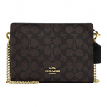 Coach Signature L&otilde;uend 19 Logo Tr&uuml;kis T&otilde;mblukuga Crossbody Kott Naiste crossbody kott P&auml;hklipruun Must CW204-IMXAQ Basic Set (Bag+Dust Bag)