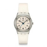 Swatch Irony Medium Glacial Petals YLS471 Valge Naiste K&auml;ekell, valge