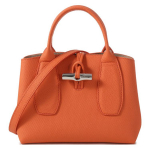 Longchamp Le Roseau Bambuspandlaga Eemaldatava &Otilde;larihmaga Nahast K&auml;eshoitav &Otilde;lakott Risti Keha Kott V&auml;ikesed Naiste kotid Oranž 10095HPN017 Basic Set (Bag+Dust Bag)