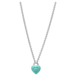Tiffany & Co. S&uuml;damekujuline Sterling H&otilde;bedast Kaelakee Unisex kaelakee 74956572 Box+Shopping Bag