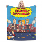 Beavis ja Butthead Merch Tekk Soe Hubane Kohev Visketekk Elutuppa 50x60 tolli Mitu suurust Voodikate 75x100cm (30x40inch)