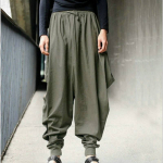 Hip Hop Punk Tantsup&uuml;ksid Meeste K&otilde;rge Elastsusega V&ouml;&ouml;koht Harem Vintage L&otilde;dvad P&uuml;ksid &Uuml;lesuuruses S-5XL 3XL armee roheline v&auml;rv