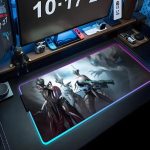 M&auml;ng Warframe Hiirematt RGB M&auml;nguhiirematt Suur LED-matt PC Lauamatt Helendav Hiirematt Suured Klaviatuurimatid Lauamatt Koos RGB600x300x3mm